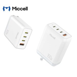 Cargador Miccell 3 Puertos USB-C + 1 puerto USB-A 100W (VQ-T51)