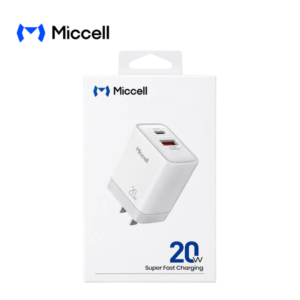 Cargador Miccell 2 Puertos USB-C + 1 Puerto USB-A 20w (VQ-T13)