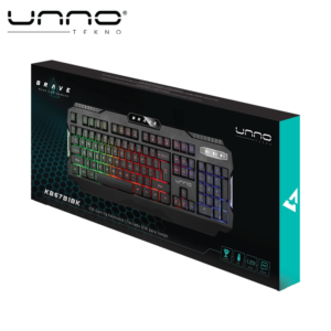 Teclado UNNO TEKNO Brave USB Gaming Negro (KB6781BK)