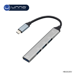 Hub UNNO TEKNO de 4 puertos USB-C (HB1013SV)