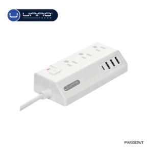 Regleta UNNO TEKNO 7 en 1 Power Strip Max Blanco (PW5083WT)